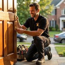 Emergency locksmith service at a McKenna property